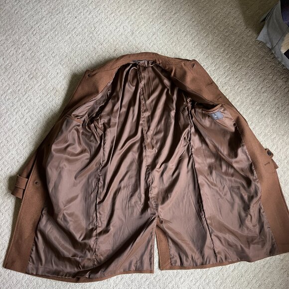 Caramel Cafe Brown Single Breasted Winter Over Coat - Picture 2 of 4